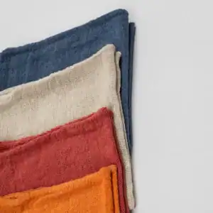 Heavy Shop Towel - 65% Cotton / 35% Polyester - 18" x 18", red