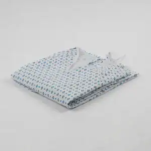 Telemetry Patient Gown - 55% Cotton / 45% Polyester - Standard, white